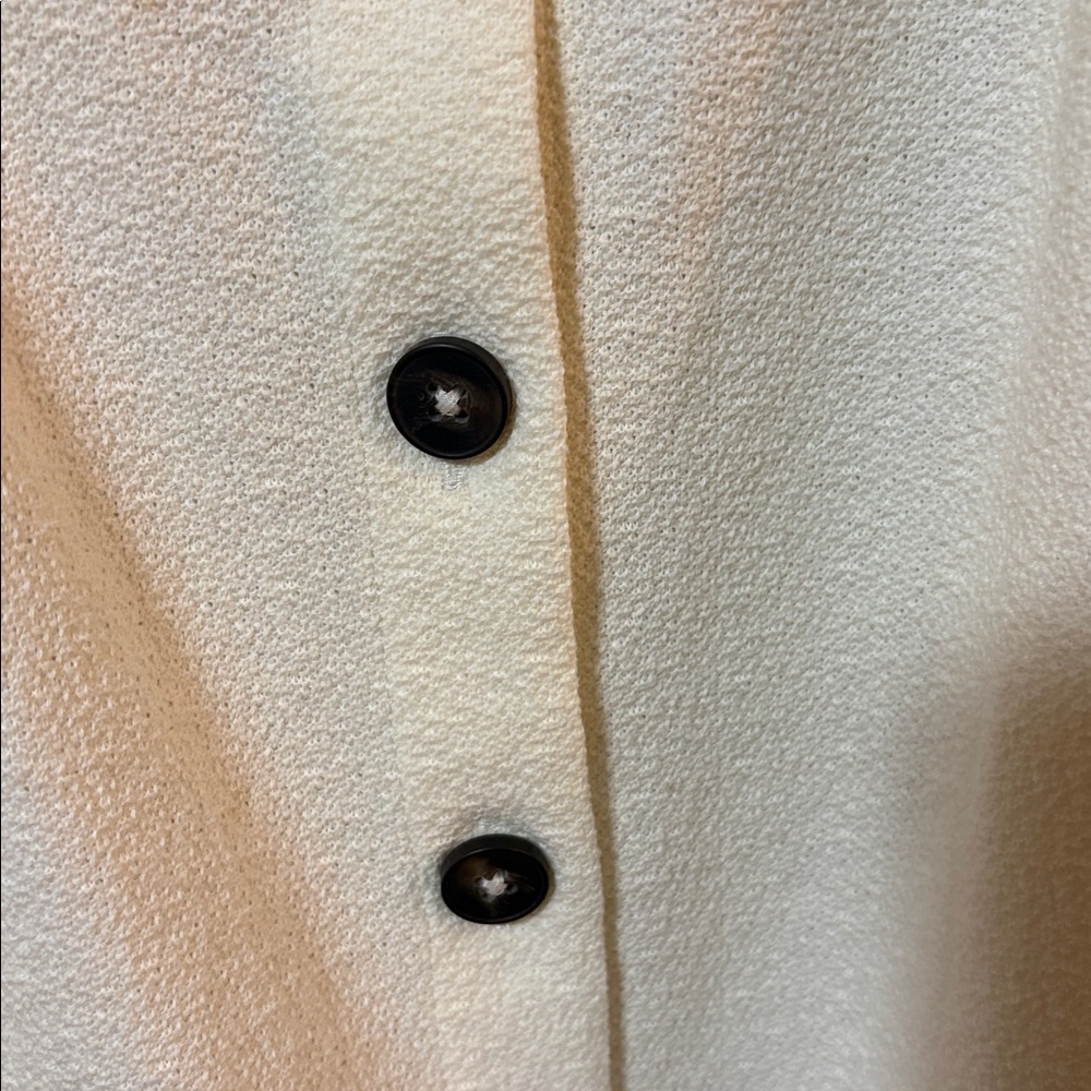 Madewell Jacquard Square-Neck Puff-Sleeve Top - Cream - Size Large - Picture 8 of 11